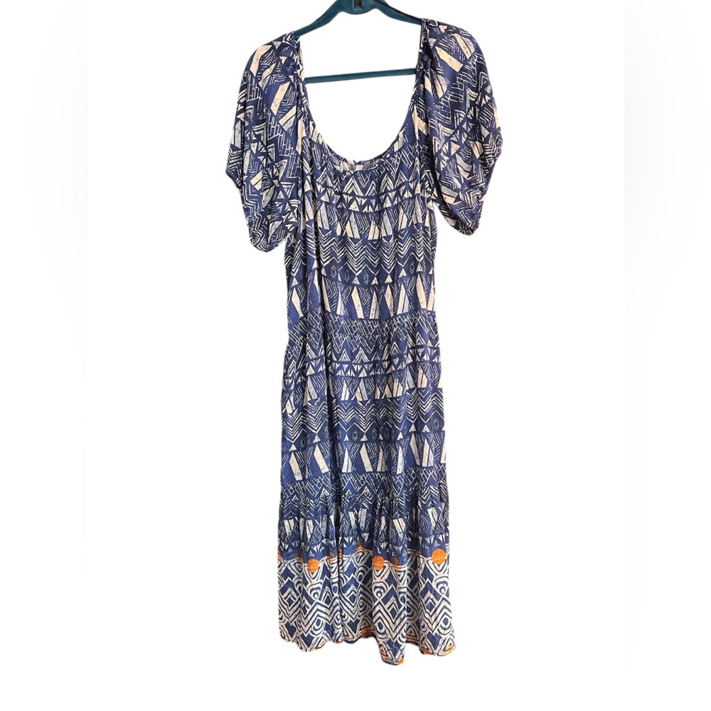 Knox Rose Women’s Maxi Dress Blue White size Large - Picture 5 of 11
